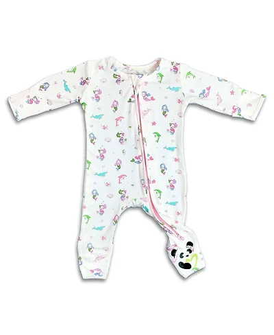 Bellabu Bear Baby Girls Mermaid Convertible Footie Pajama