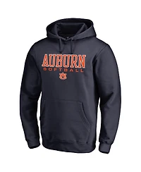 Men's Fanatics Navy Auburn Tigers True Sport Softball Pullover Hoodie