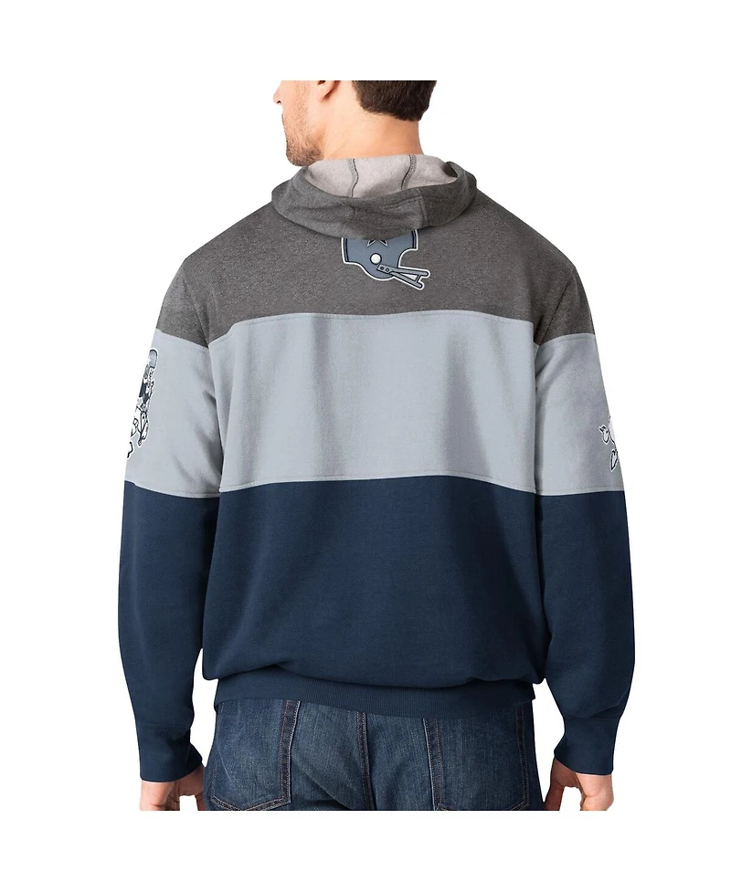 Men's Starter Charcoal Dallas Cowboys Throwback Extreme Pullover Hoodie