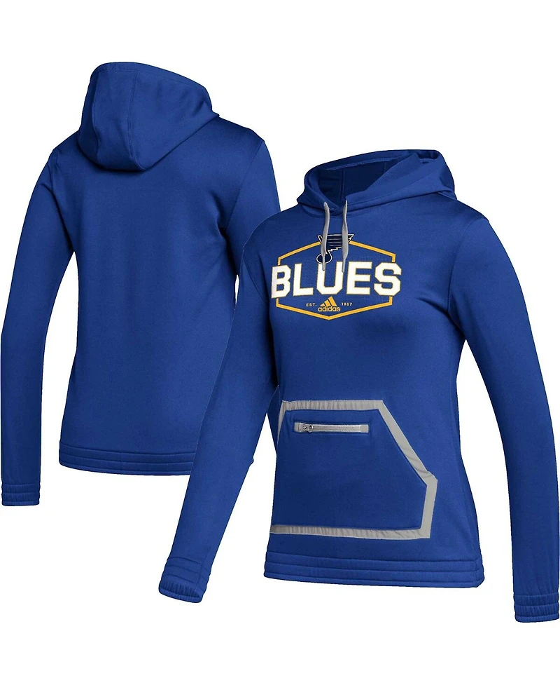 Women's adidas Blue St. Louis Blues Team Pullover Hoodie