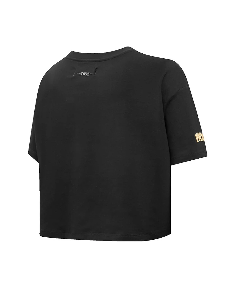 Women's Pro Standard Black Phoenix Suns Holiday Glam Boxy T-shirt