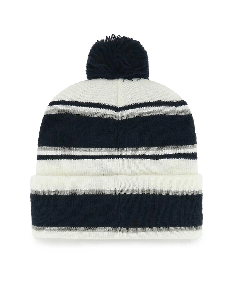Youth Boys and Girls '47 Brand White Dallas Cowboys Stripling Cuffed Knit Hat with Pom