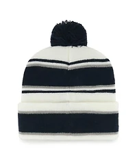 Youth Boys and Girls '47 Brand White Dallas Cowboys Stripling Cuffed Knit Hat with Pom
