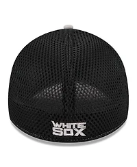 Men's New Era Gray Chicago White Sox Pipe 39THIRTY Flex Hat