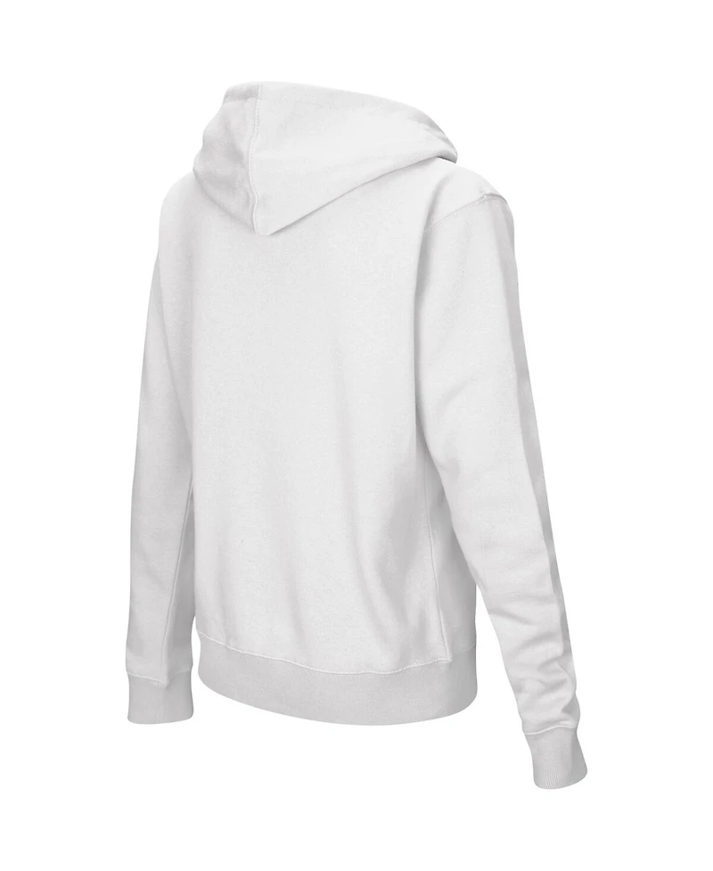 Women's Colosseum White UConn Huskies Arched Name Full-Zip Hoodie