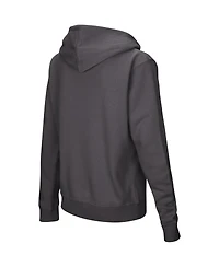 Women's Colosseum Charcoal Michigan Wolverines Arch & Logo Pullover Hoodie