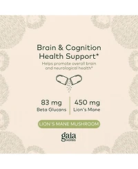 Gaia Herbs Organic Lion's Mane Mushroom - Brain and Nerve Support Supplement to Help Maintain Neurological Health