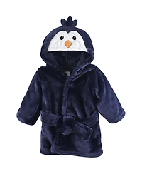 Luvable Friends Baby Boys Plush Bathrobe and Toy Set Penguin, 0-9 Months