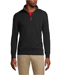 Lands' End Men's Bedford Rib Quarter Zip Sweater