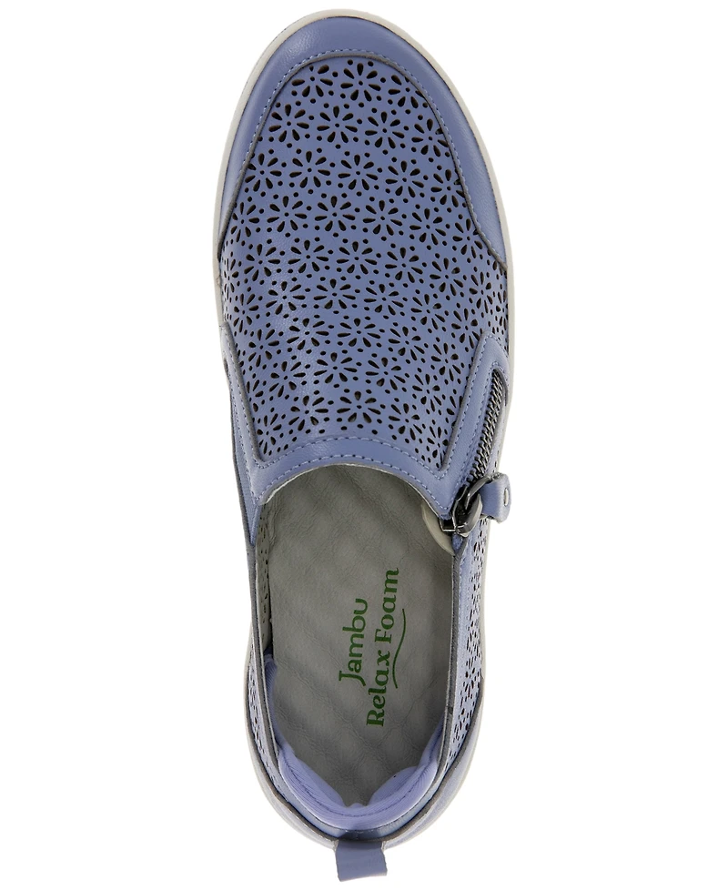Jambu Women's July Wide Slip- On Zip Sneakers