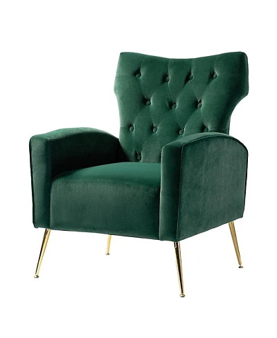 Modern Tufted Back Velvet Accent Chair for Living Room Bedroom