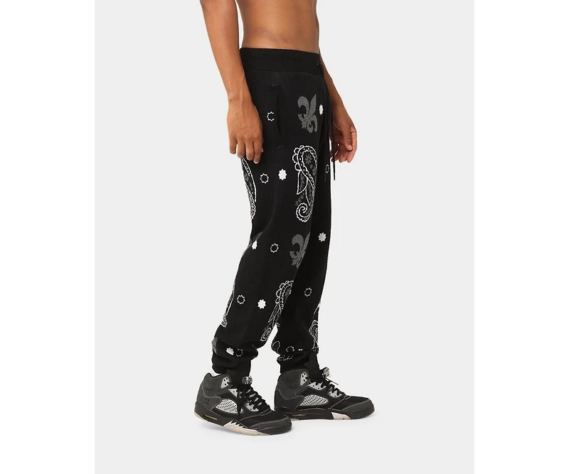 Carre Mens Big Bandana Knitted Sweatpants