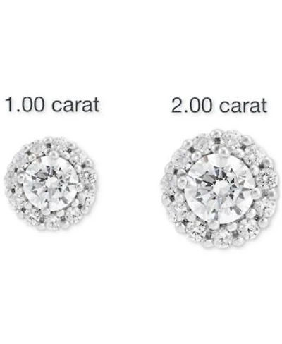Grown With Love Igi Certified Lab Grown Diamond Halo Stud Earrings Collection 1 2 Ct. T.W. In 14k Gold