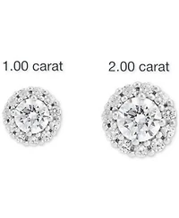 Grown With Love Igi Certified Lab Grown Diamond Halo Stud Earrings Collection 1 2 Ct. T.W. In 14k Gold