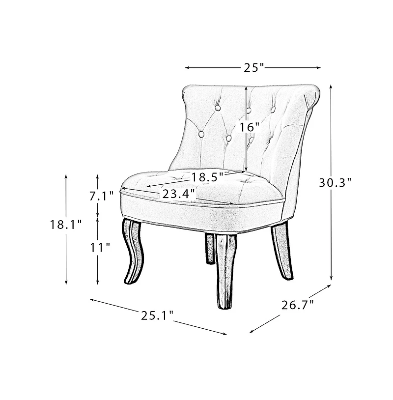 Modern Velvet Armless small Accent Chairs For Space Saving