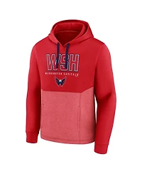 Men's Fanatics Red Washington Capitals Successful Tri-Blend Pullover Hoodie