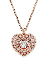 Swarovski Hyperbola Heart Pendant Necklace, 15" + 2-3/4" extender
