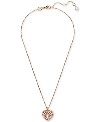 Swarovski Hyperbola Heart Pendant Necklace, 15" + 2-3/4" extender
