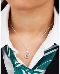 Harry Potter Womens Silver Flash Plated Nagini Snake Necklace, 18''