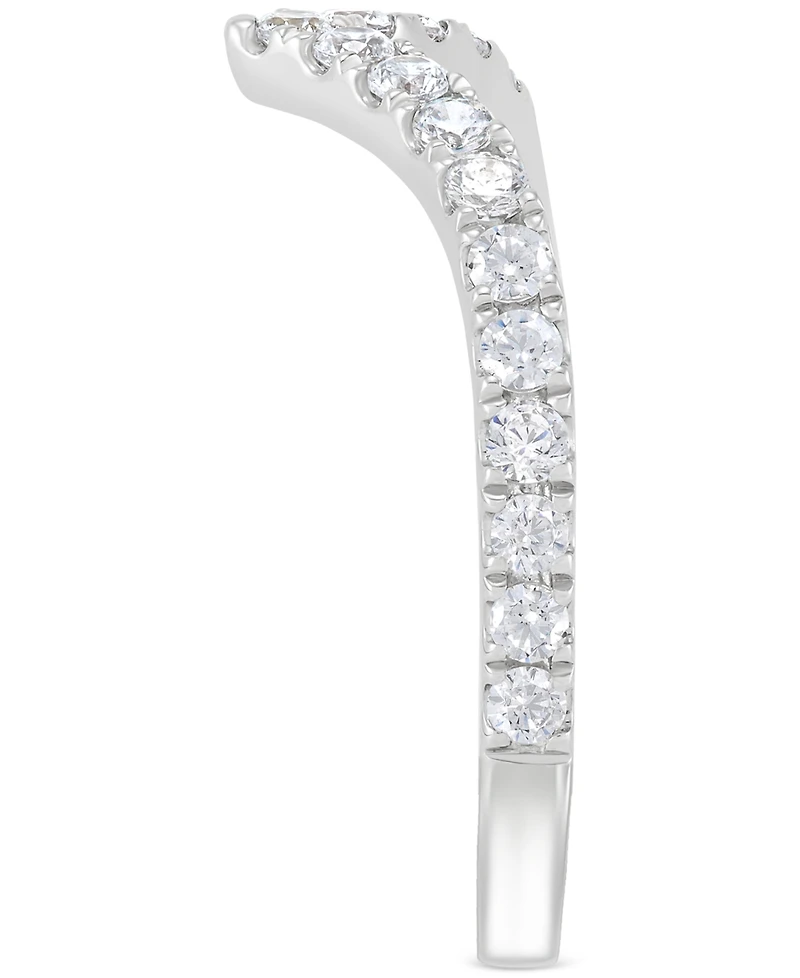Grown With Love Igi Certified Lab Chevron Band (1/2 ct. t.w.) 14k White or Yellow Gold