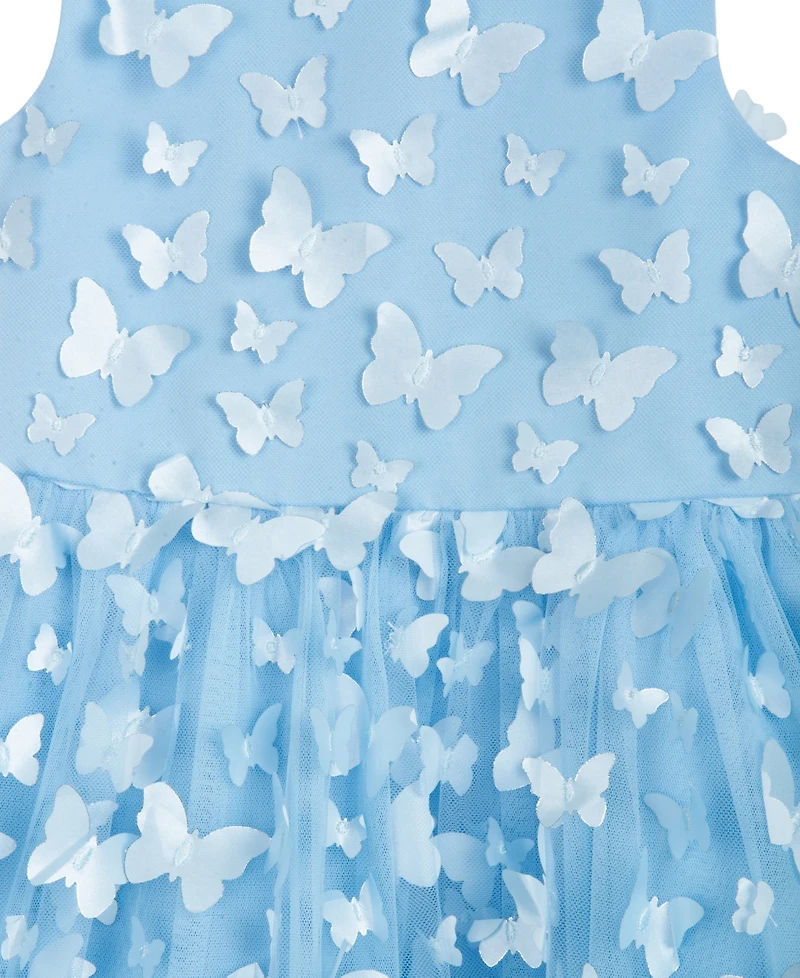 Rare Editions Toddler Girls Sleeveless 3D Butterfly Party Dress