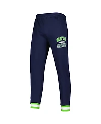 Men's Starter College Navy Seattle Seahawks Blitz Fleece Jogger Pants