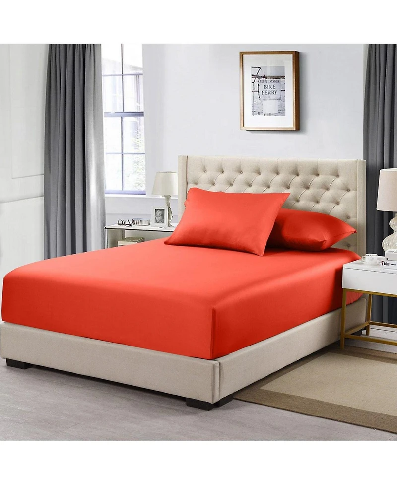 Cotton Fitted Sheet Only - Solid 600 Thread Count