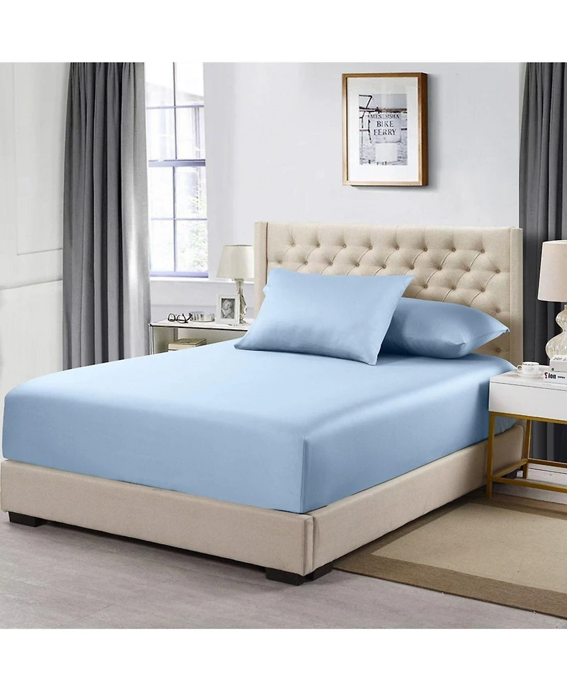 Cotton Fitted Sheet Only - Solid 600 Thread Count