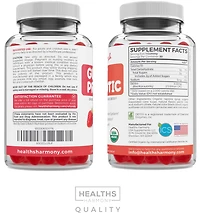 Kids Probiotic Gummies, Strawberry Flavor Probiotic Gummies for Digestion & Immune Support, Health's Harmony, 30ct