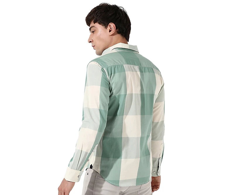 Campus Sutra Men's Cotton Buffalo Check Shirt