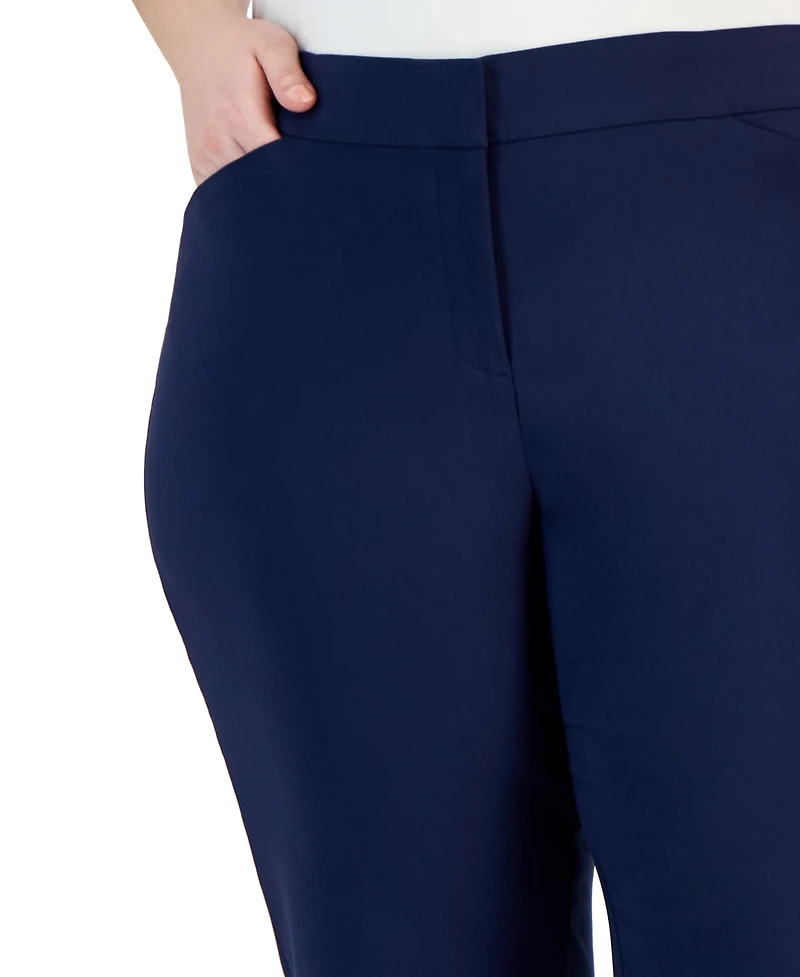 Jm Collection Plus Curvy-Fit Straight-Leg Pants, Exclusively at Macy's