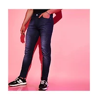 Campus Sutra Men's Navy Blue Dark-Wash Denim Jeans