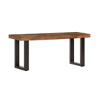 Bench 43.3" Solid Reclaimed Wood and Steel