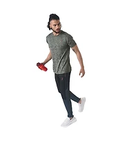 Campus Sutra Men's Olive Green Abstract Active wear T-Shirt