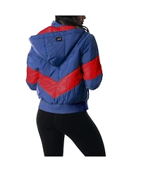 Women's The Wild Collective Royal Buffalo Bills Puffer Full-Zip Hoodie Jacket