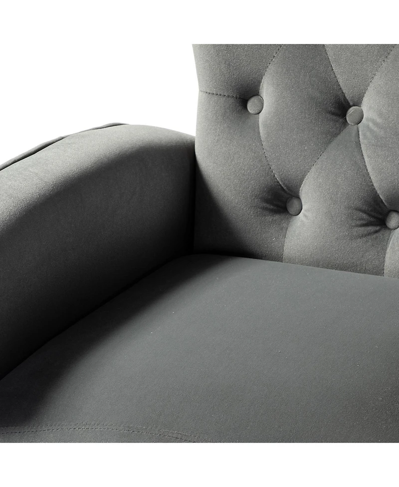 Modern Tufted Back Velvet Accent Chair for Living Room Bedroom