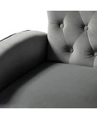 Modern Tufted Back Velvet Accent Chair for Living Room Bedroom