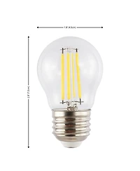 Classic Non-Dimmable G35 4-Watt Led Edison Glass Bulbs with E26 Base (Pack of 6)