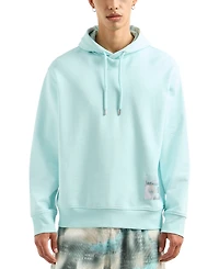 A|X Armani Exchange Men's French Terry Pullover Patchwork Logo Hoodie