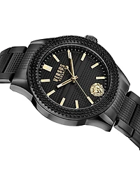 Versus Versace Women's Bayside Three Hand Black Stainless Steel Watch 38mm