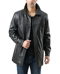 Bgsd Men Samuel Leather Car Coat - Big and Tall