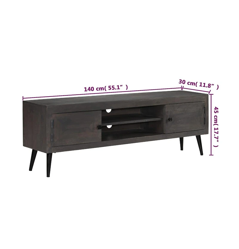 Tv Stand Solid Wood Mango 55.1"x11.8"x17.7"