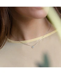 Sterling Silver Blake Circle Pave Crystal Necklace