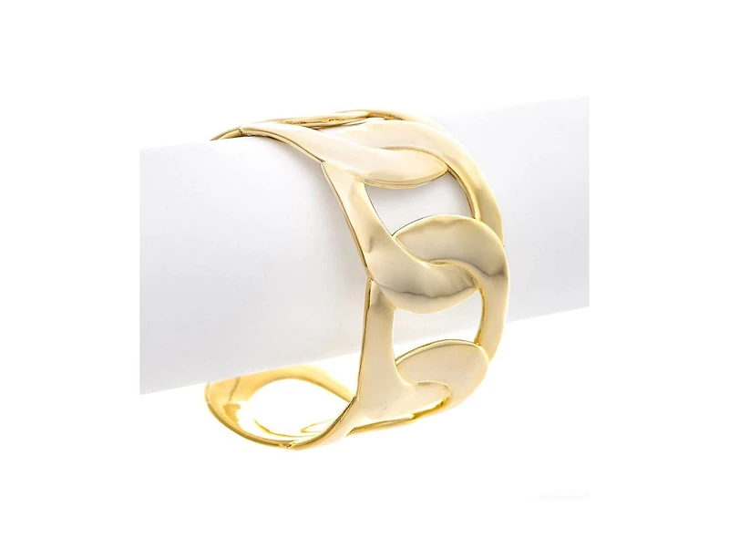 Curb Link Open Bangle Bracelet
