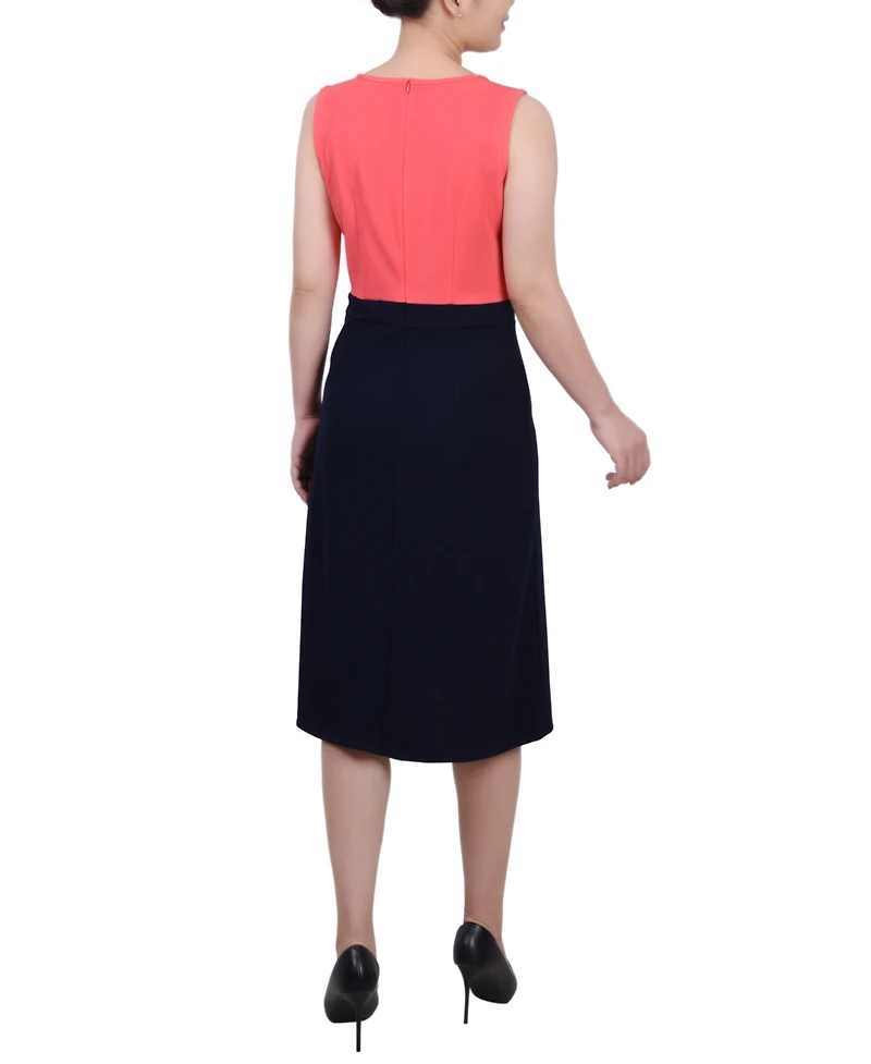 Ny Collection Women's 3/4 Sleeve Dress, 2 Piece Set