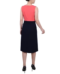 Ny Collection Women's 3/4 Sleeve Dress, 2 Piece Set