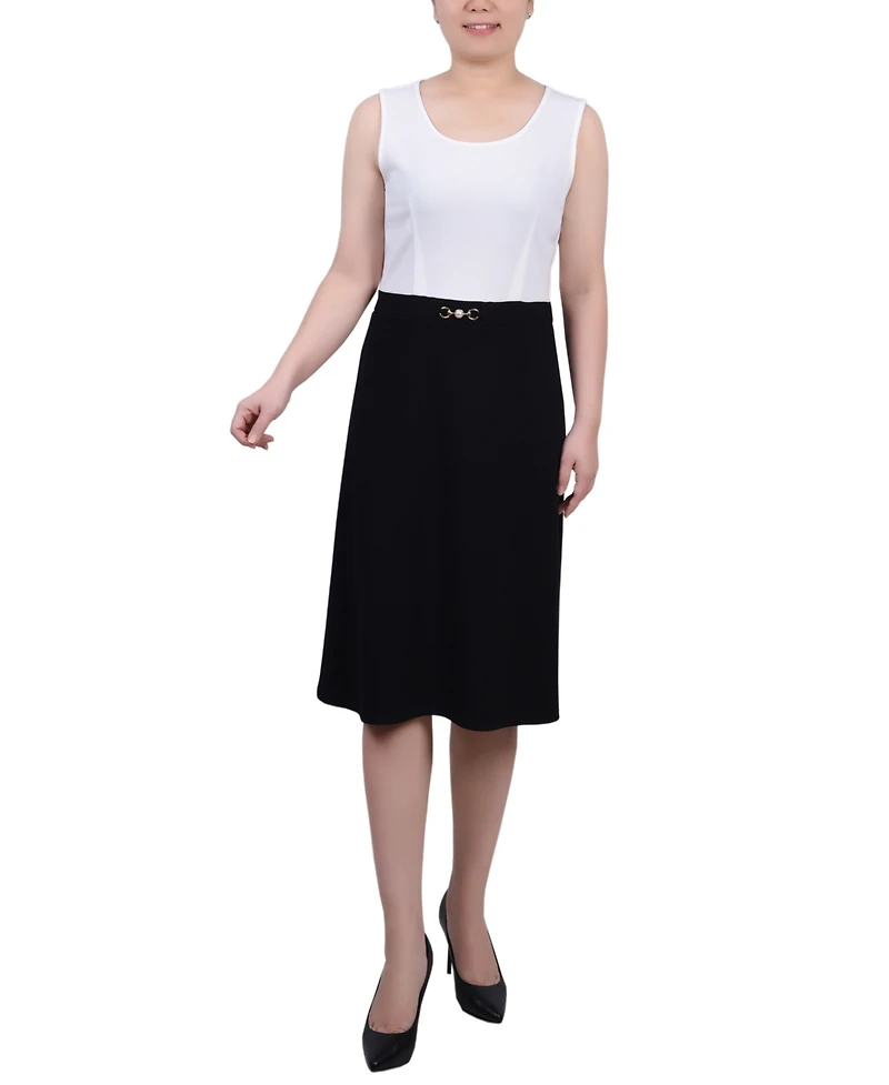 Ny Collection Women's 3/4 Sleeve Dress, 2 Piece Set