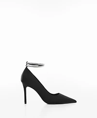 Mango Women's Rhinestone Strap Heeled Shoes