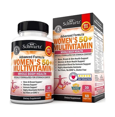 BioSchwartz Women's 50+ Multivitamin Capsules, Bioschwartz, 60ct