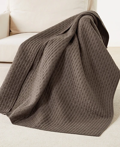 Levtex Cross Stitch Reversible Quilted Throw, 50" x 60"